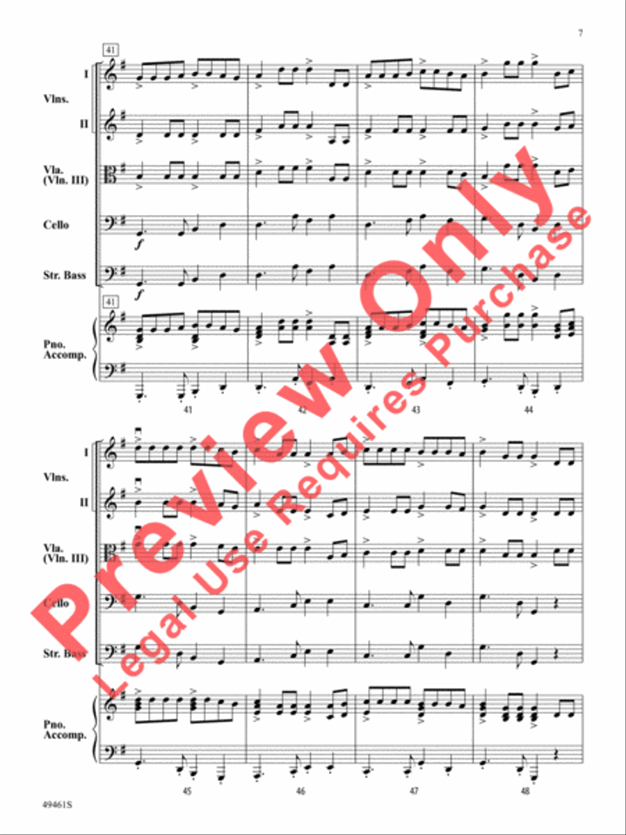 Dance of the Bowless Basses String Orchestra scores gallery preview page 8