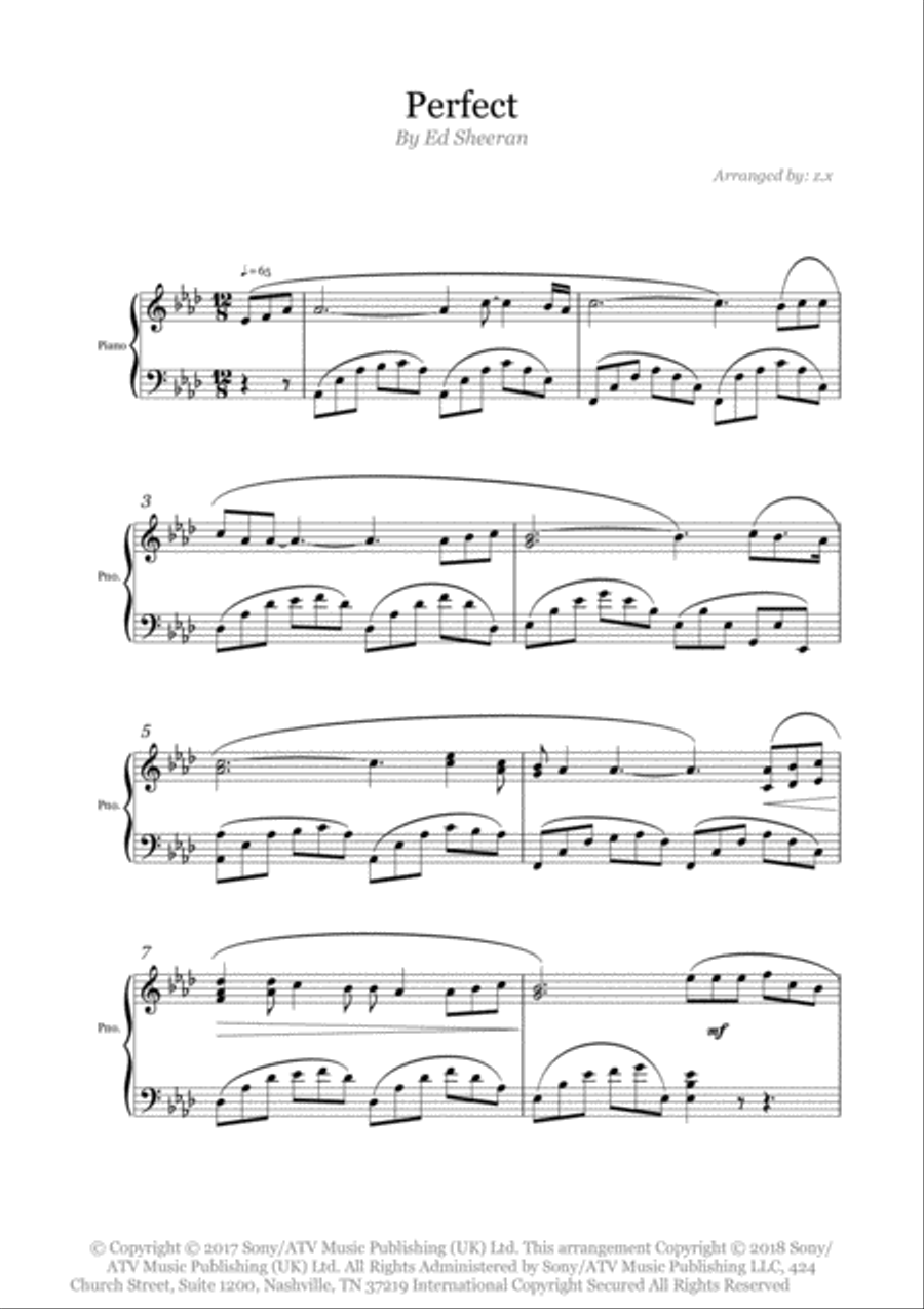 Perfect Piano Solo scores gallery preview page 1