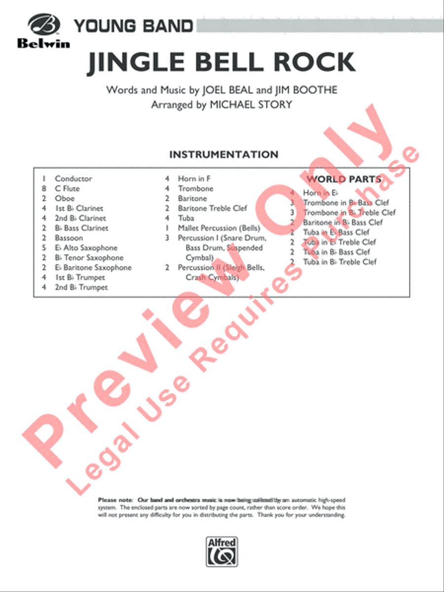 Jingle Bell Rock Concert Band scores gallery preview page 2