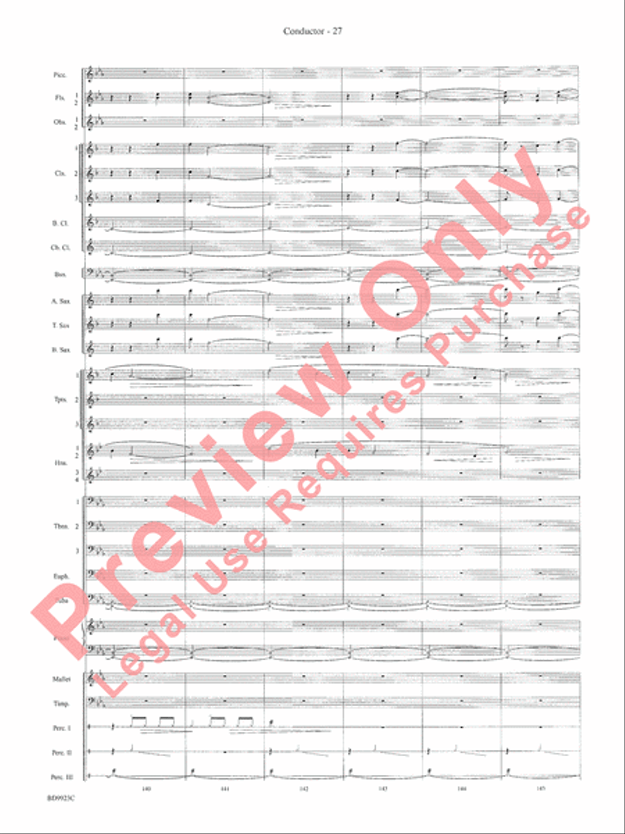 The Winds of Poseidon (from The Odyssey (Symphony No. 2)) Concert Band scores gallery preview page 31