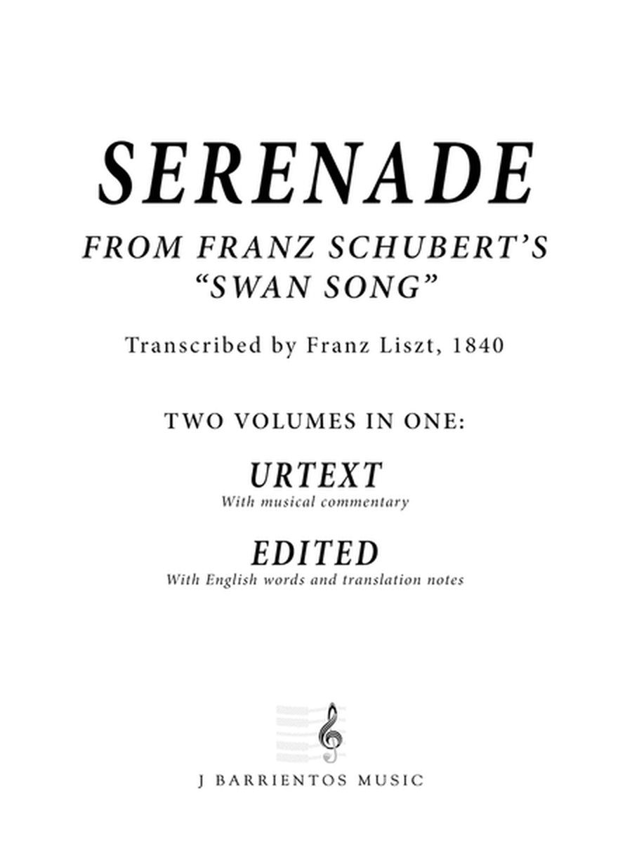 Serenade by Schubert, Transcribed by Franz Liszt