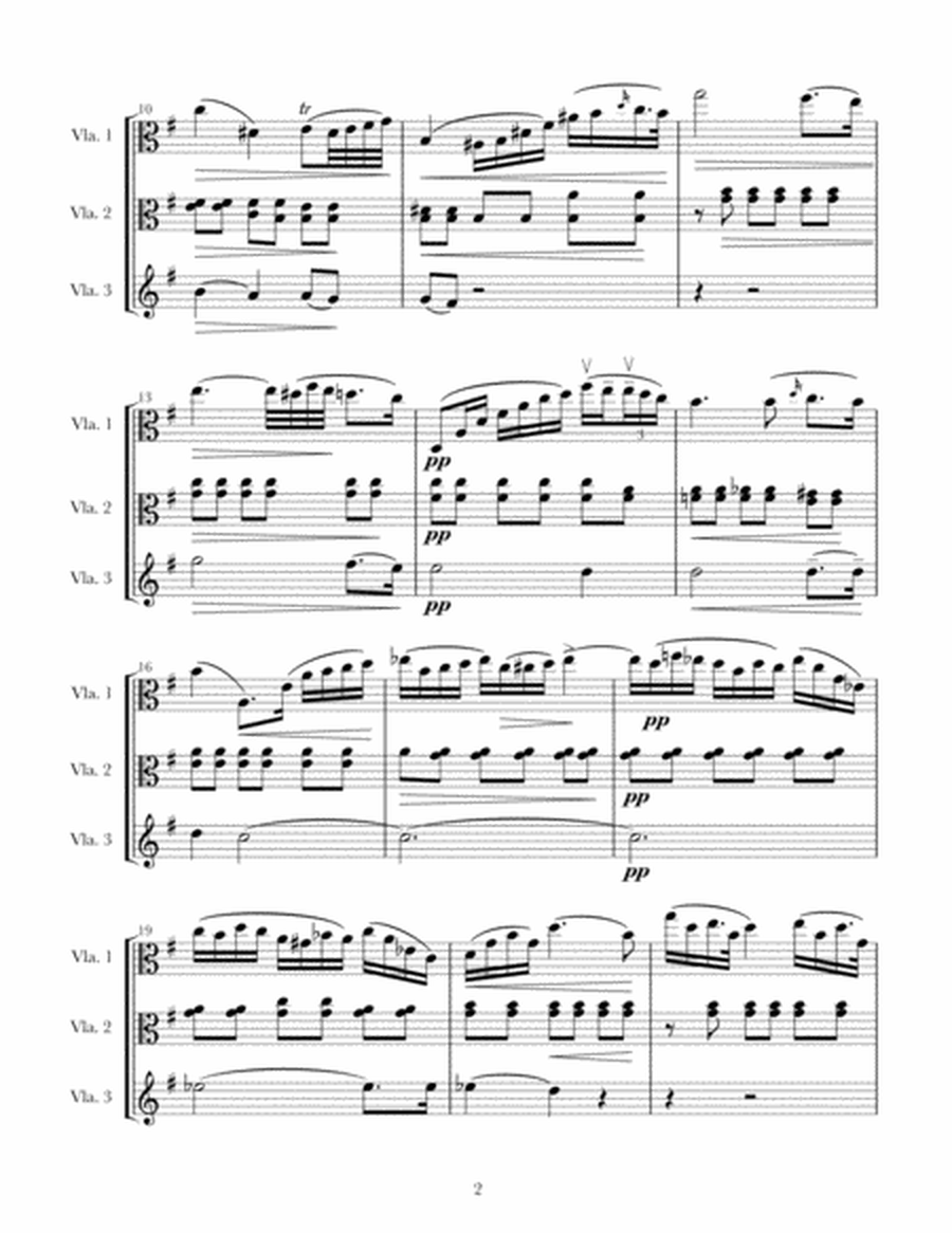 Étude Op. 25, No. 7 Arranged for Viola Trio