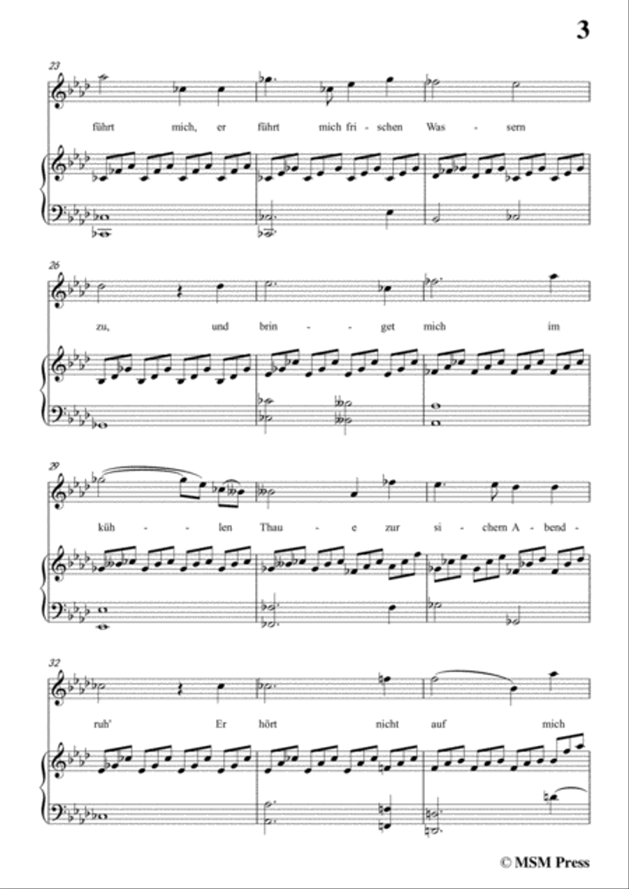 Schubert-Der Gute Hirte,in A flat Major,for Voice&Piano Voice scores gallery preview page 5