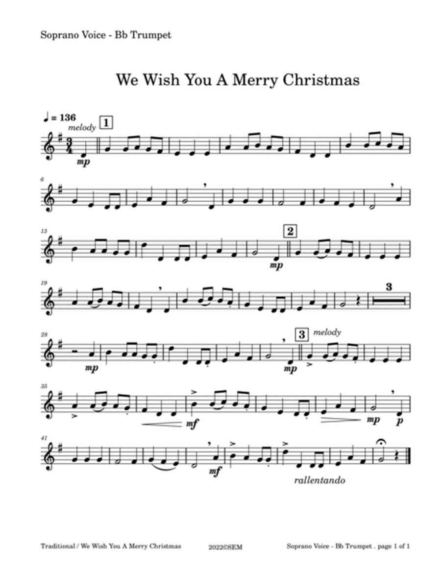 We Wish You A Merry Christmas for Brass Quartet in Schools image number null
