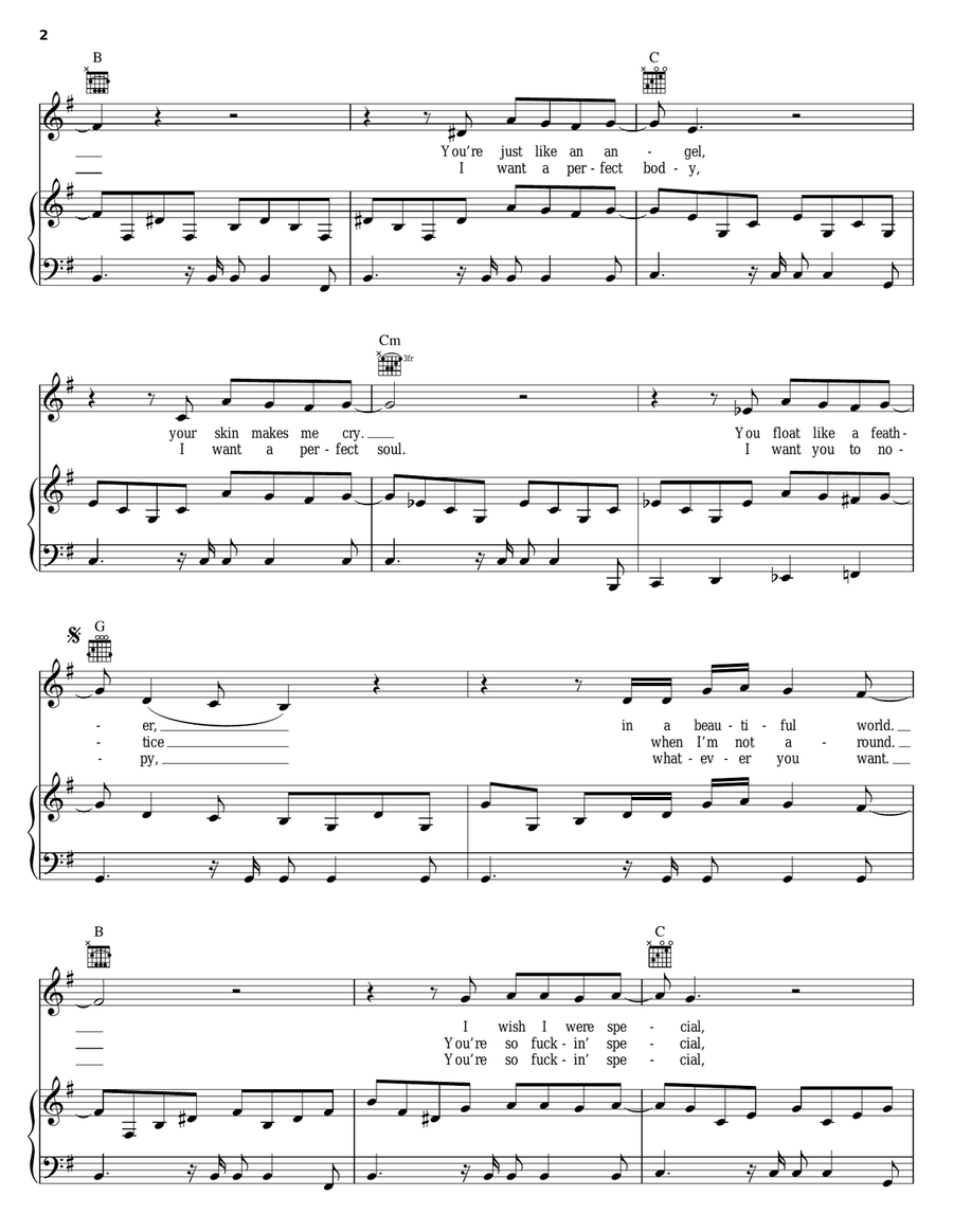 Creep Acoustic Guitar scores gallery preview page 2