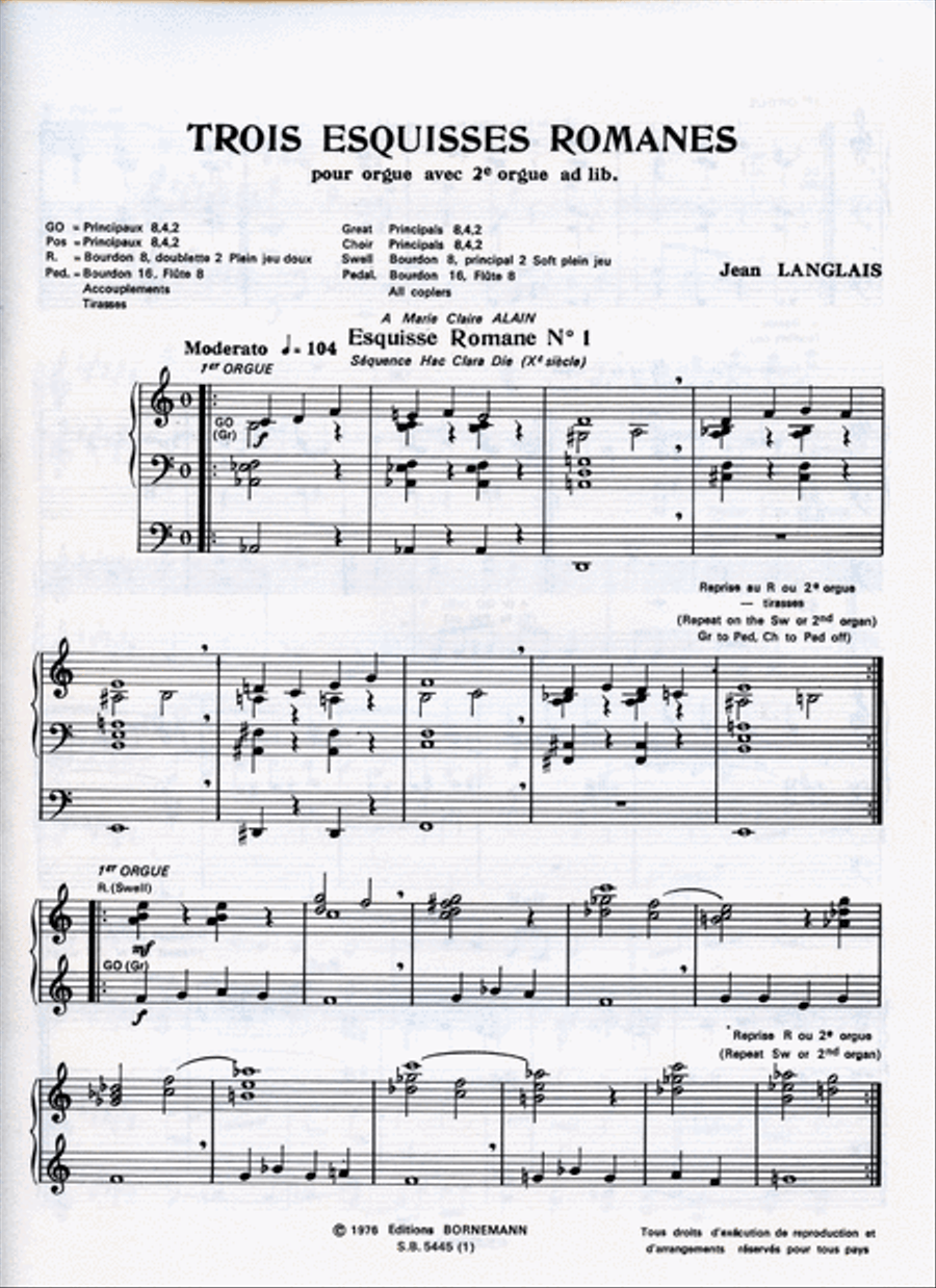 3 Esquisses Romanes (organ) Organ scores gallery preview page 2