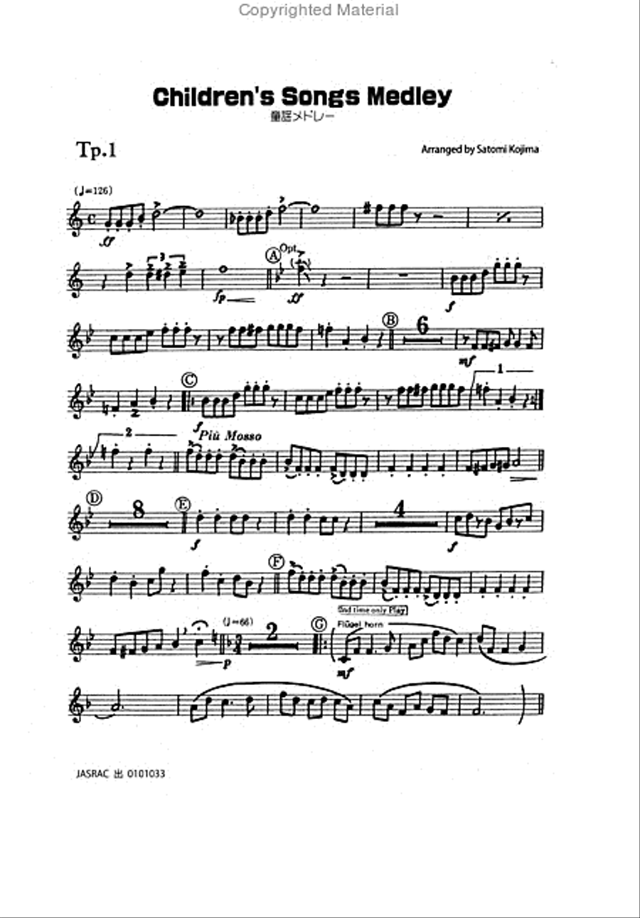 Children S Songs Medley Children S Songs Medley Concert Band scores gallery preview page 2