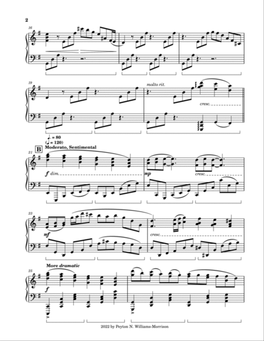 Waltz of the Skies Piano Solo scores gallery preview page 2