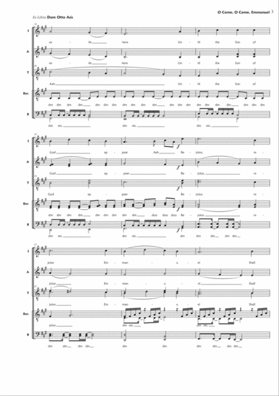 O Come, O Come, Emmanuel (SSAATTBBBB divisi, a cappella) Divisi scores gallery preview page 3