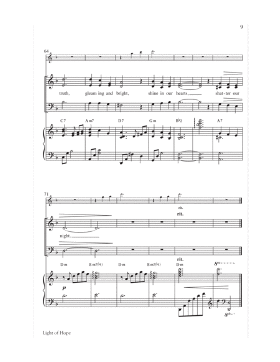 Light of Hope 3-Part scores gallery preview page 10