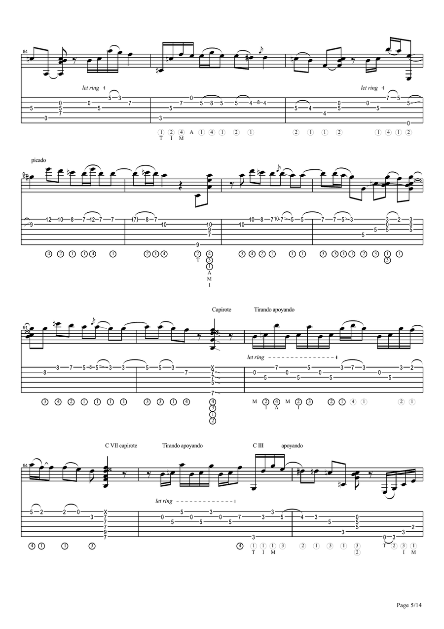 Vicente Amigo - Paseo De Gracia - 9 - La Estrella Electric Guitar scores gallery preview page 5