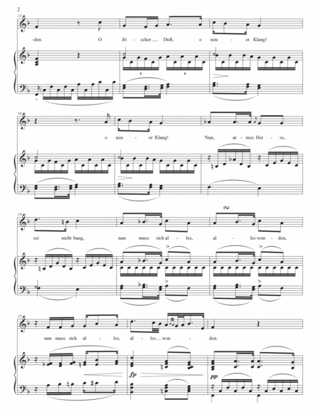 SCHUBERT: Frühlingsglaube, D. 686 (third version, transposed to F major)