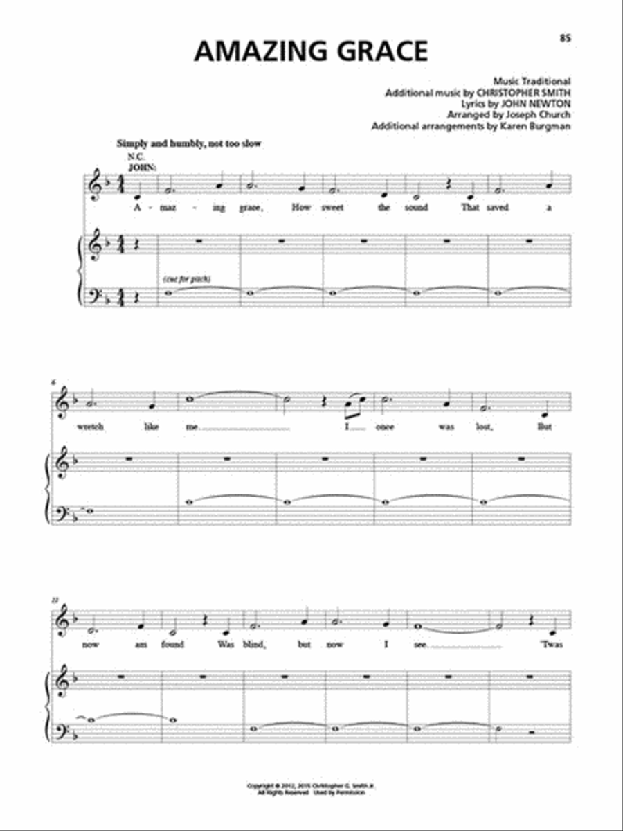 Amazing Grace - A New Broadway Musical Voice scores gallery preview page 5