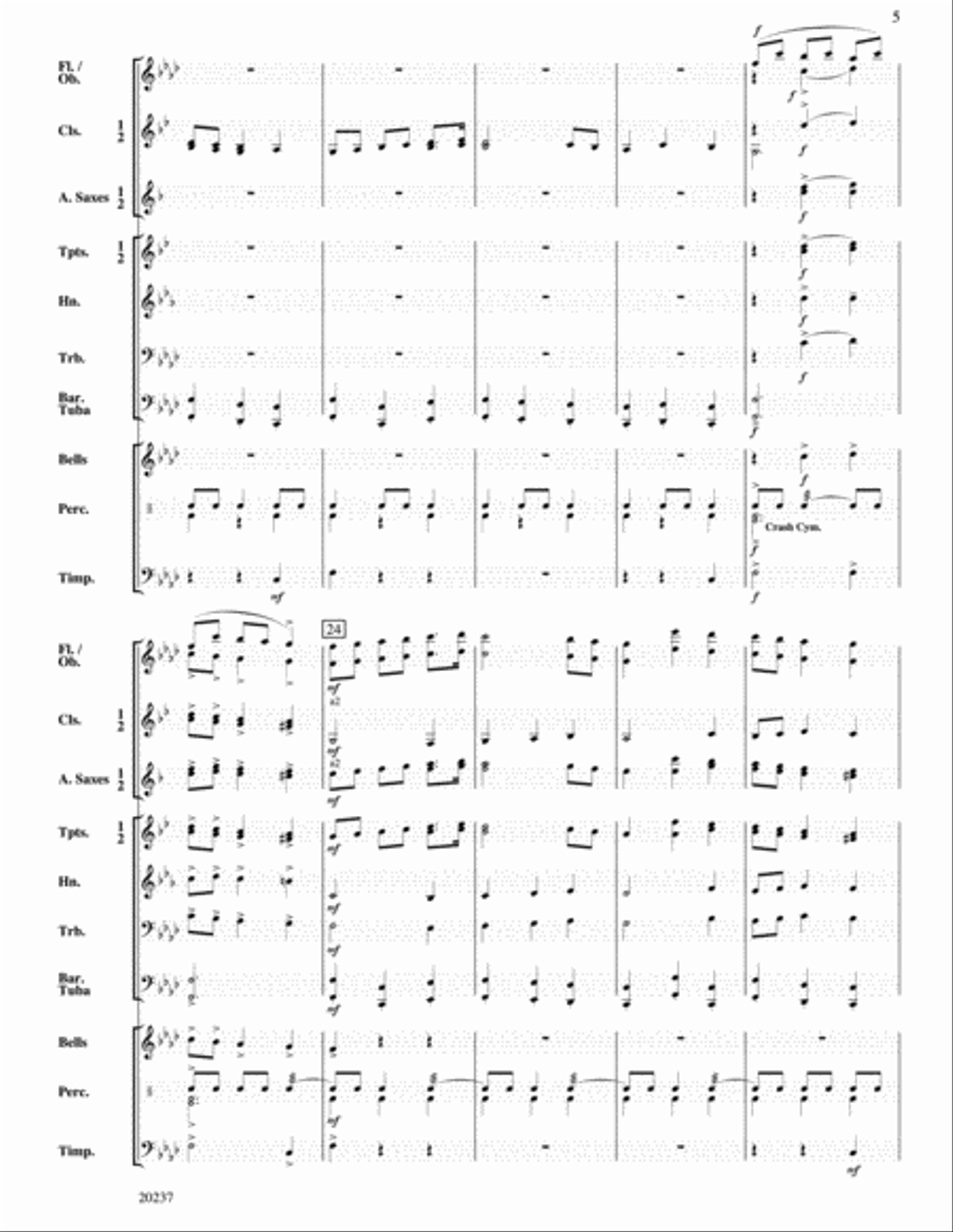 Midnight Procession Concert Band scores gallery preview page 4