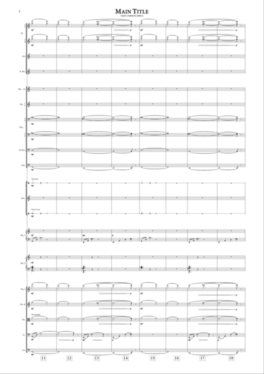 I Had A Farm In Africa (main Title) Full Orchestra scores gallery preview page 4