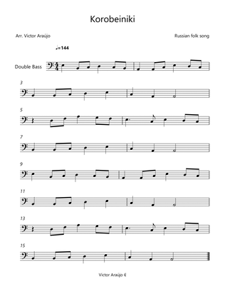 Korobeiniki (from Tetris) - Double Bass Lead Sheet