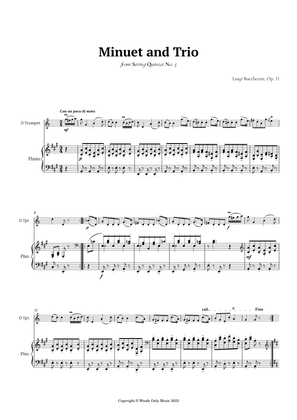 Minuet by Boccherini for Trumpet in D and Piano