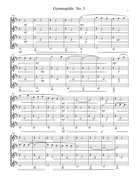 Satie – Gymnopedies No. 1-3 (for Clarinet Quartet) image number null