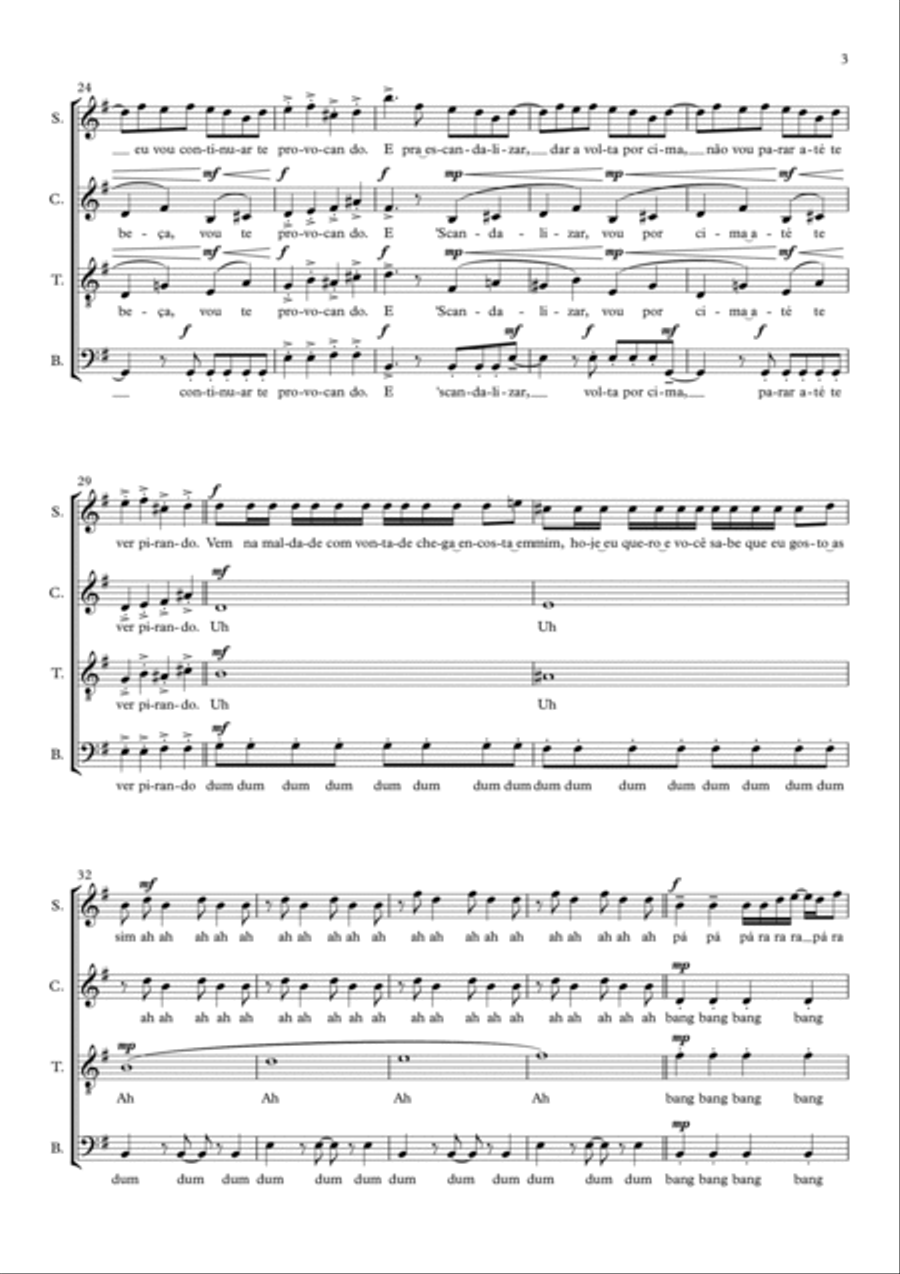 Bang Bang English Translation 4-Part scores gallery preview page 3