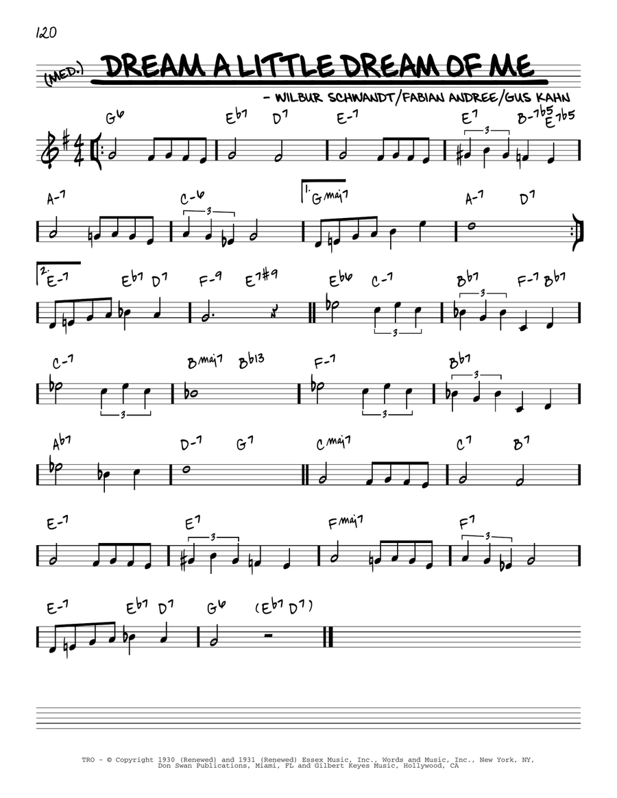 Dream A Little Dream Of Me [Reharmonized version] (arr. Jack Grassel) Piano scores gallery preview page 1
