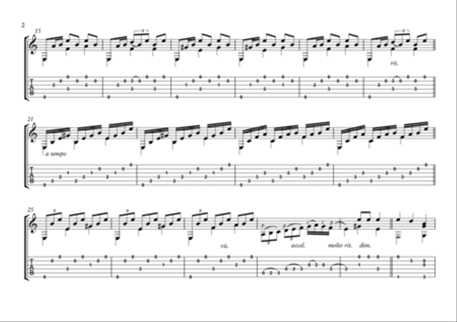 Macarena spanish guitar solo Classical Guitar scores gallery preview page 2