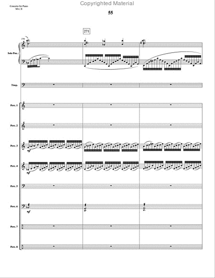 Concerto for Piano and Percussion Orchestra Percussion Ensemble scores gallery preview page 77