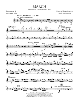 March from Suite for Variety Orchestra, No. 1 - Percussion 3