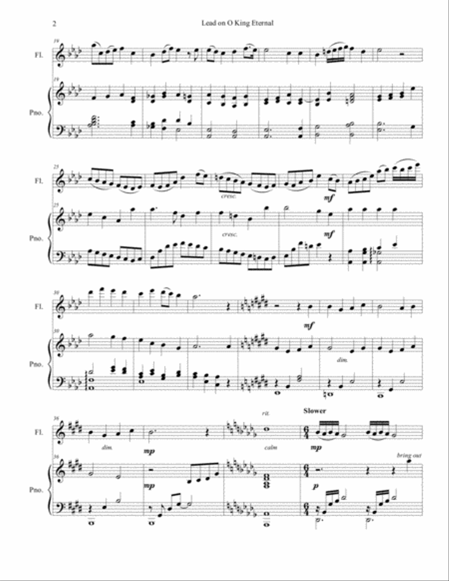 Lead on O King Eternal Flute Solo scores gallery preview page 2