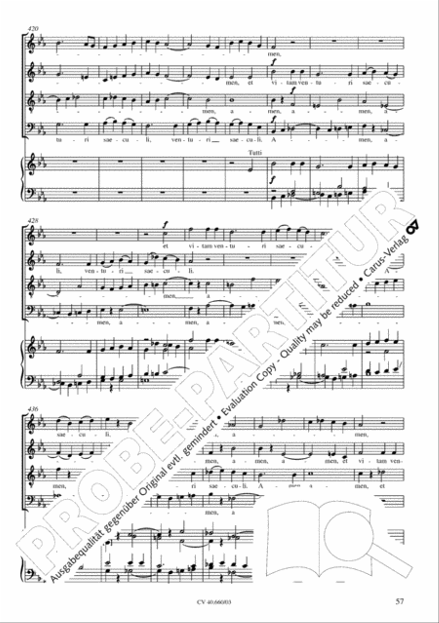 Mass in E flat major (Messe in Es) SATTB scores gallery preview page 58