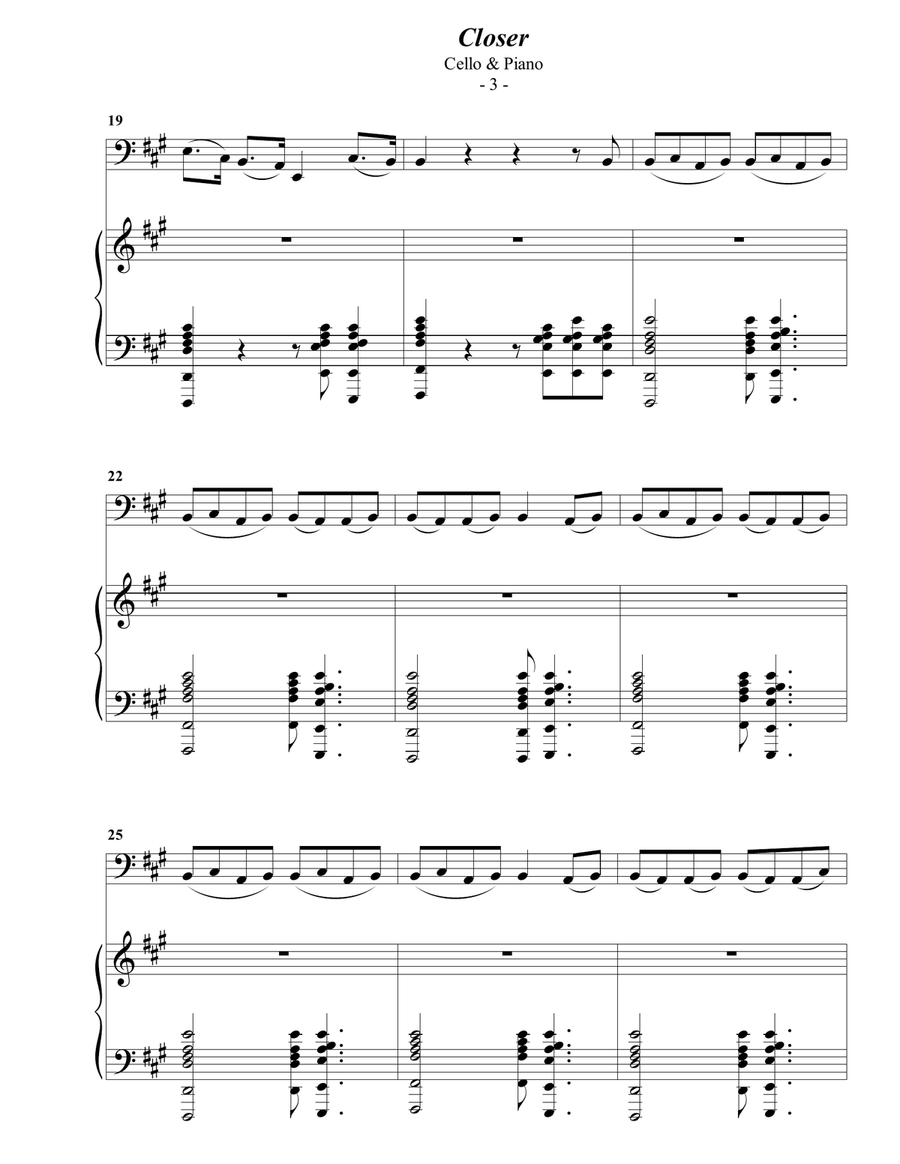 Closer Piano scores gallery preview page 3
