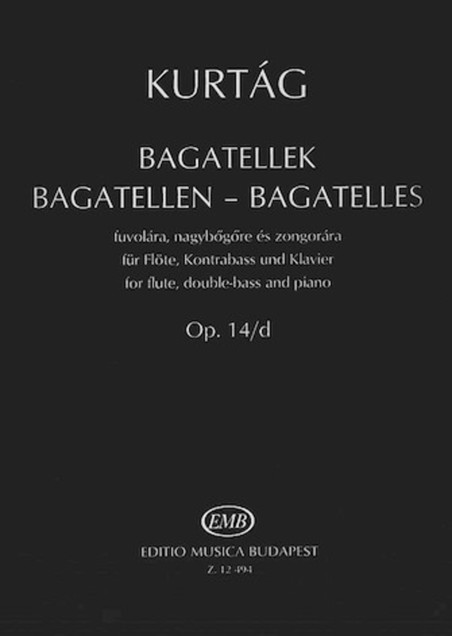 Bagatelles for Flute, Double Bass and Piano, Op. 14d Flute scores gallery preview page 1