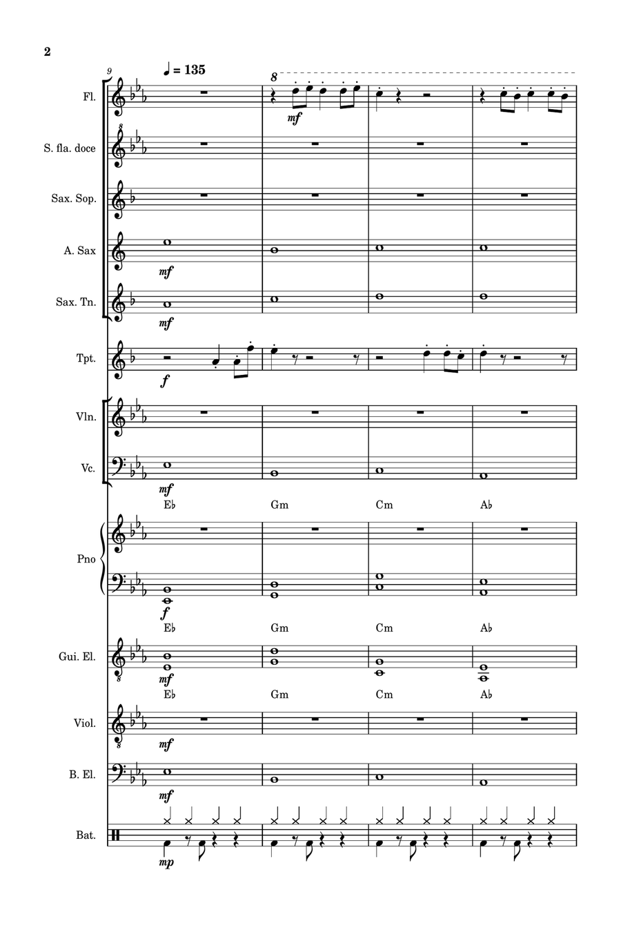L'amour Toujours (Momento Lucchesi) Concert Band scores gallery preview page 2