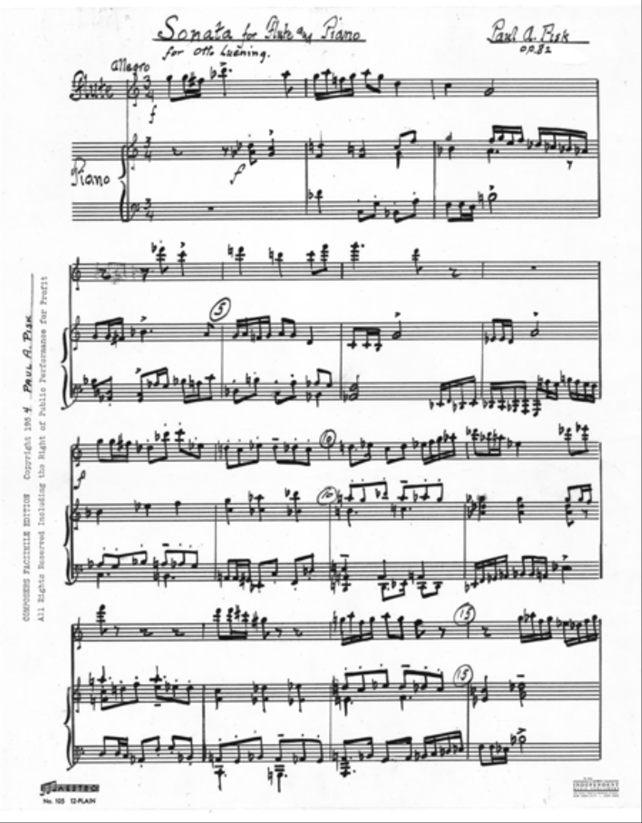 [Pisk] Sonata for Flute and Piano Flute Solo scores gallery preview page 3