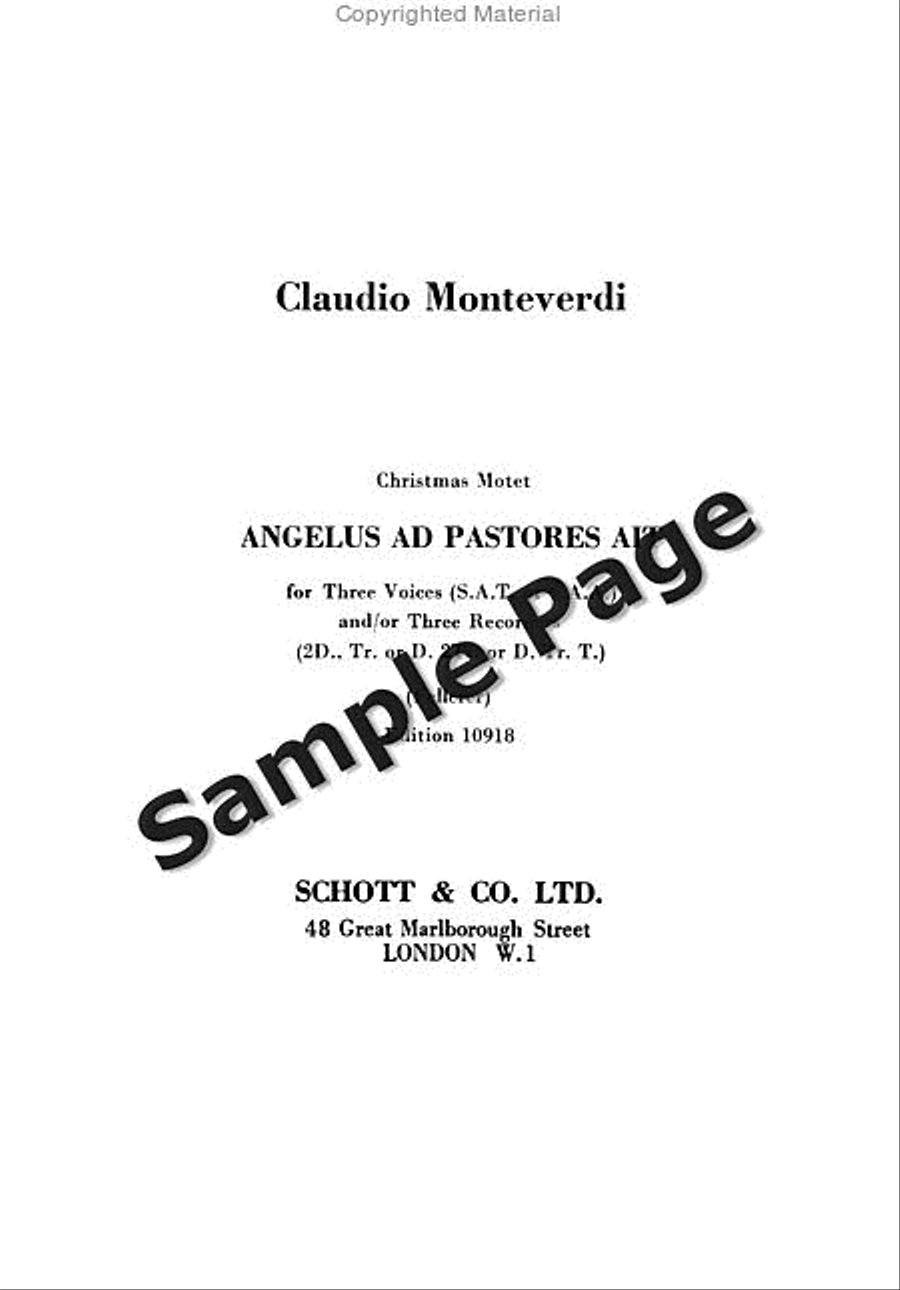 Angelus Ad Pastores Recorder scores gallery preview page 2