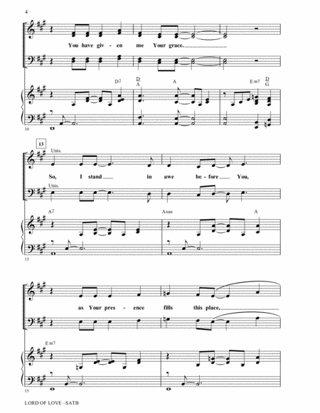 Lord of Love - SATB Choir with Parts image number null