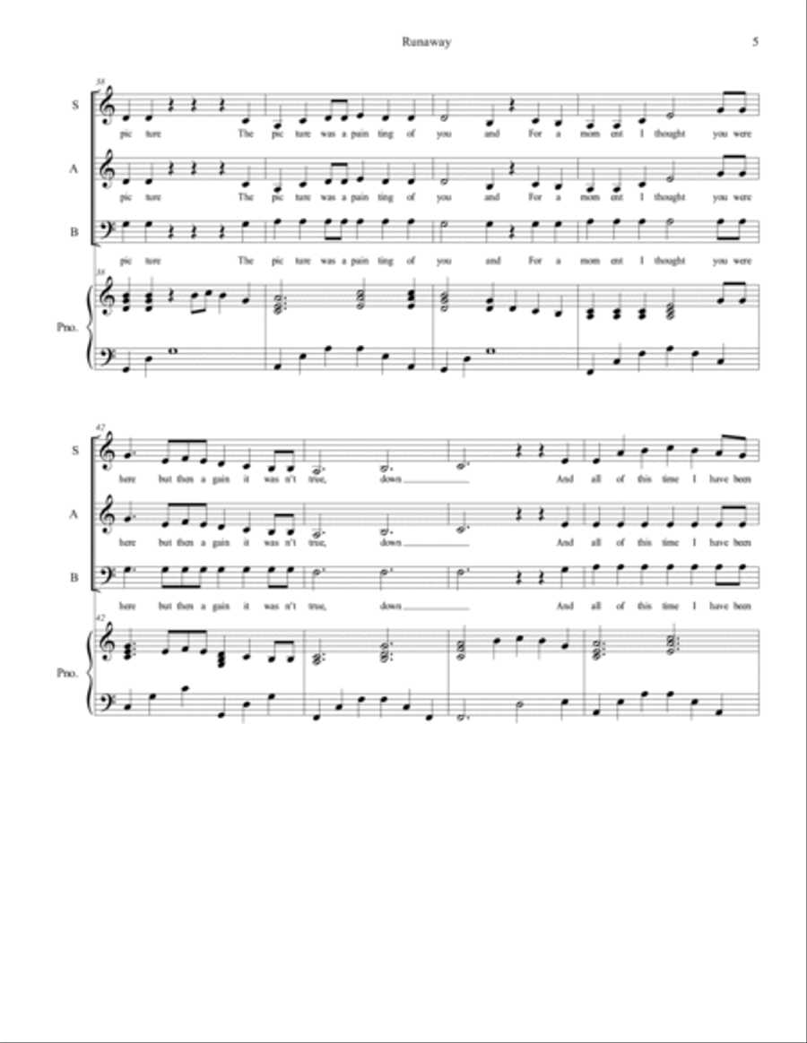 Runaway Runaway 3-Part scores gallery preview page 5