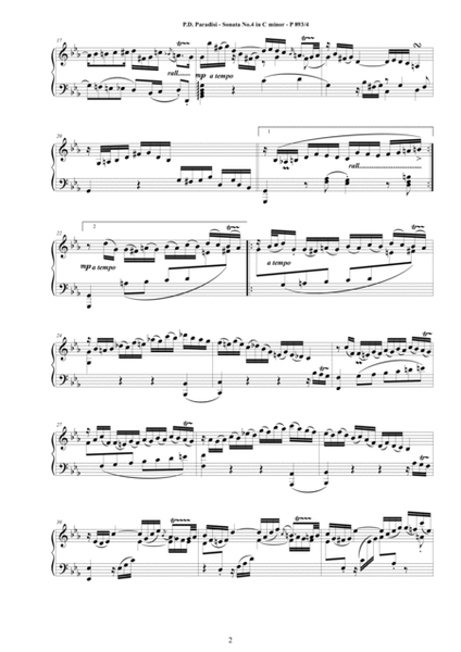 Paradisi - Piano Sonata No.4 in C minor, P893-4 image number null