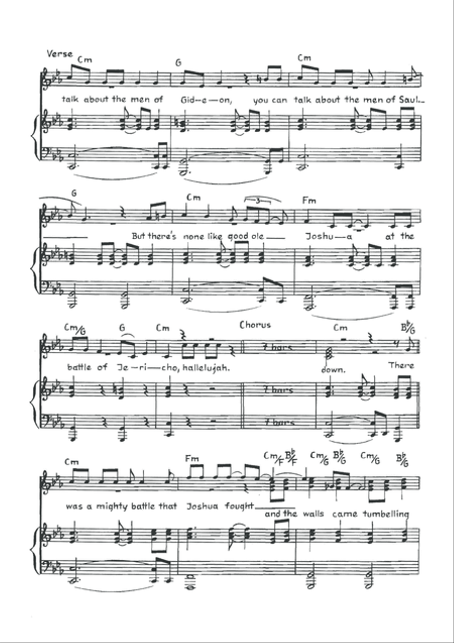 Joshua fit the battle of Jericho Voice scores gallery preview page 4