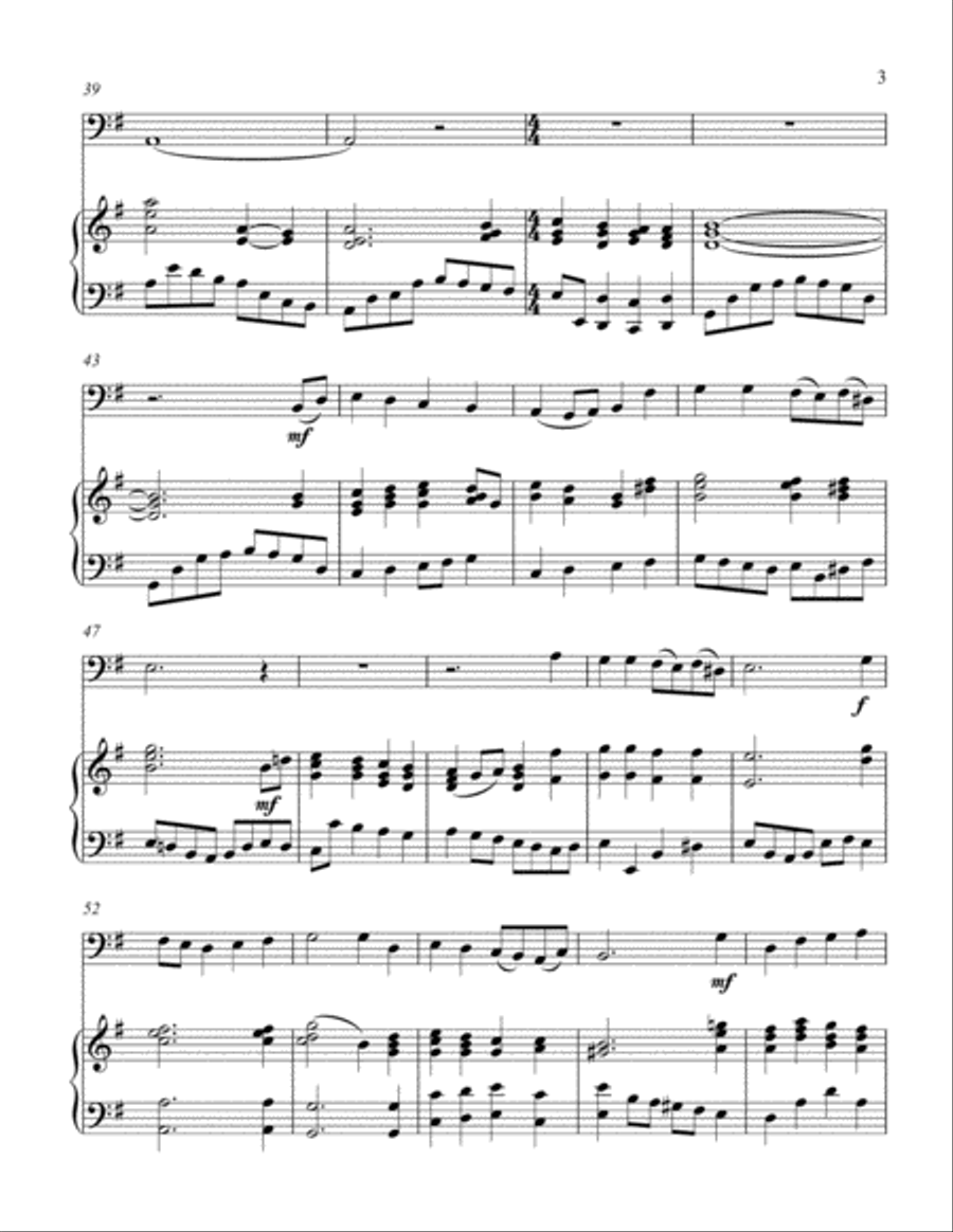 A Savior's Love (bass C instrument solo) Euphonium scores gallery preview page 4
