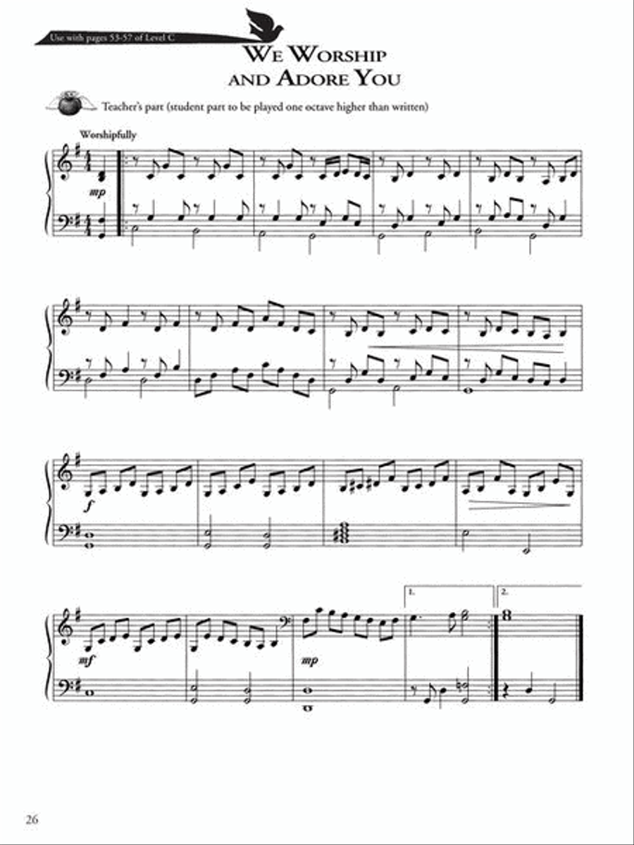 Keys for the Kingdom - Performance Book, Level C Piano Method scores gallery preview page 6