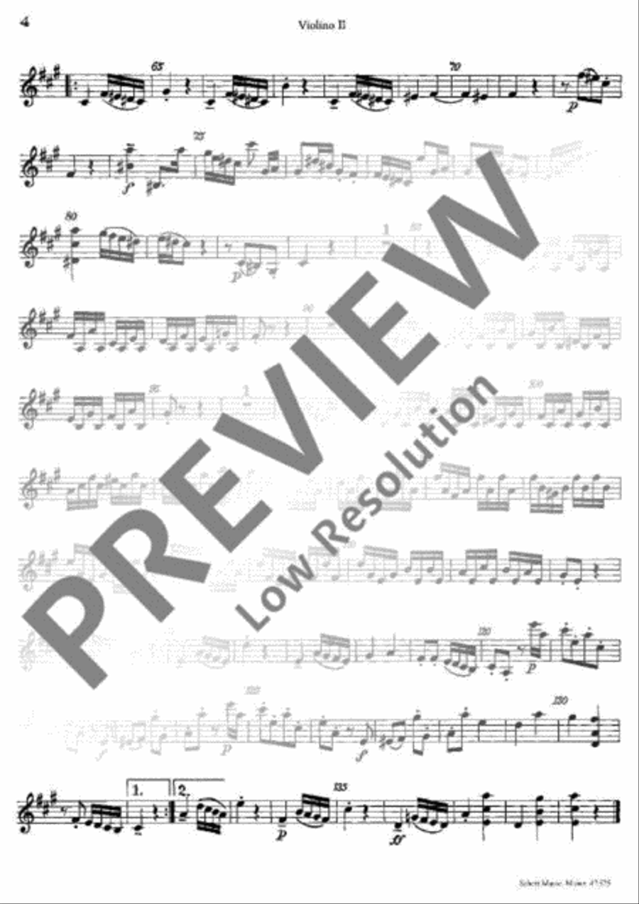 Symphony A major Violin scores gallery preview page 5