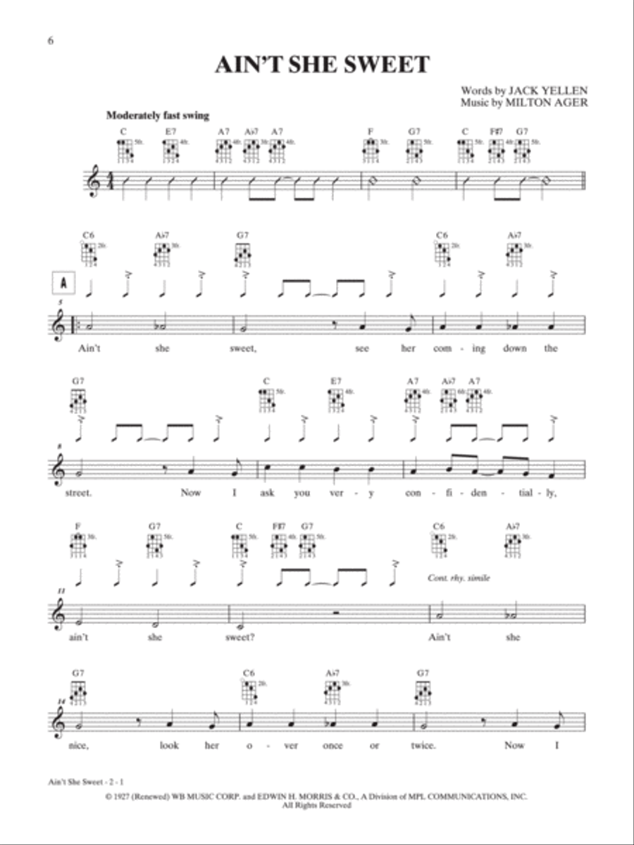 Ain't She Sweet Mandolin scores gallery preview page 1
