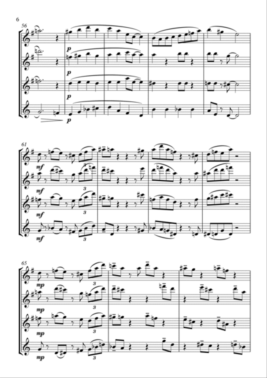 i Flute - Flute Quartet Flute Quartet scores gallery preview page 6