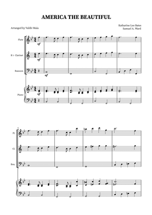 America The Beautiful - Woodwind Trio (with piano accompaniment)