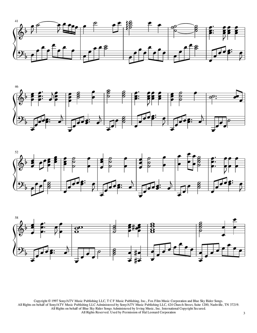 My Heart Will Go On (Love Theme from Titanic) Piano Solo scores gallery preview page 3