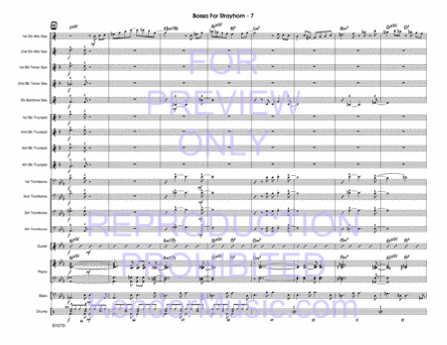 Bossa For Strayhorn Jazz Ensemble scores gallery preview page 8