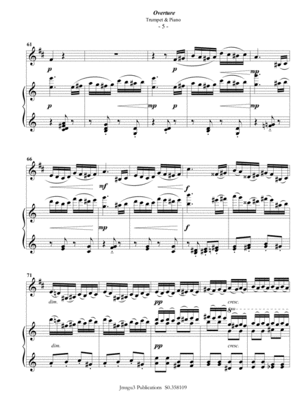 Tchaikovsky: Overture from Nutcracker Suite for Trumpet & Piano image number null