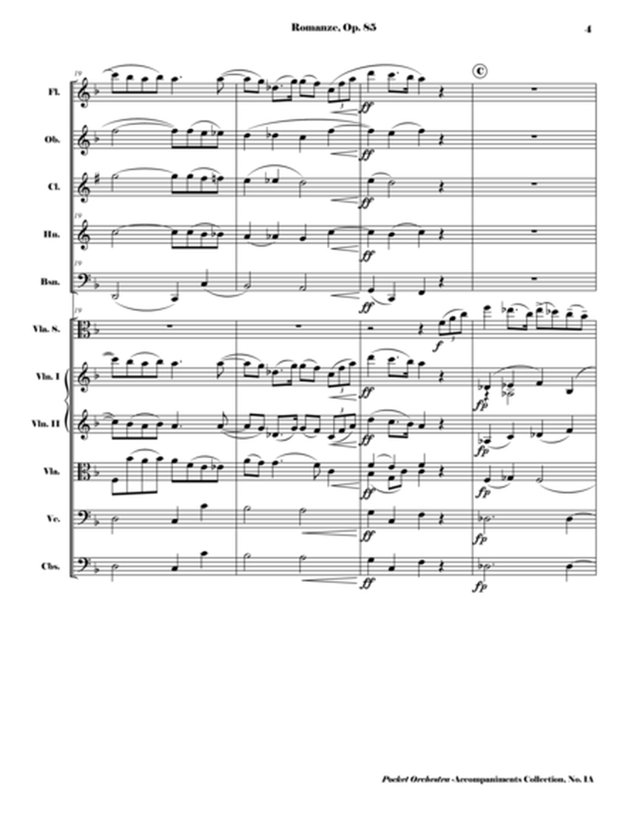 Bruch - Romanze for Viola and Orchestra, Op. 85 (Accompaniment Reduction for Wind Quintet & String Quintet, SCORE AND PARTS) image number null