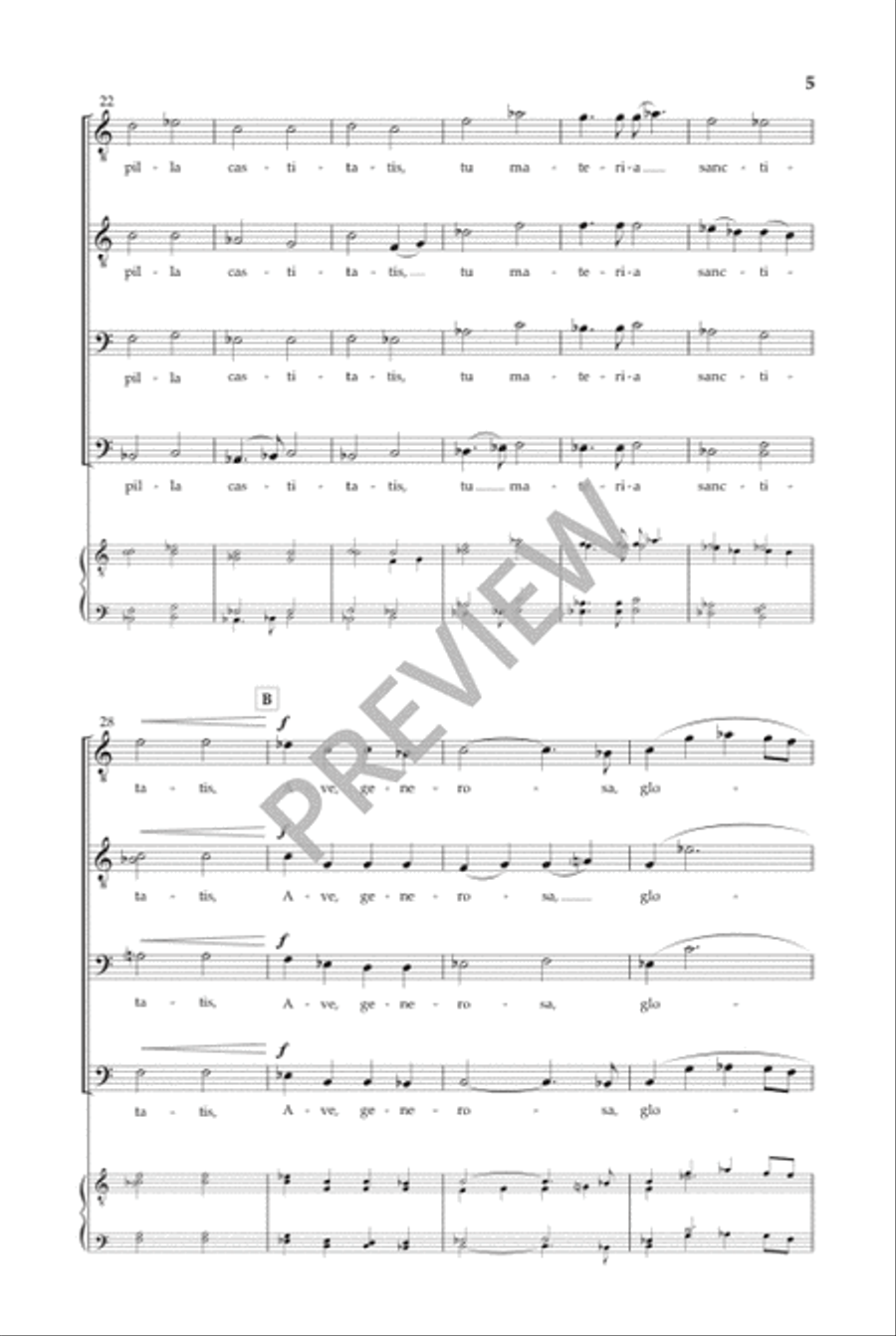 Ave Generosa (TTBB) TTBB scores gallery preview page 6