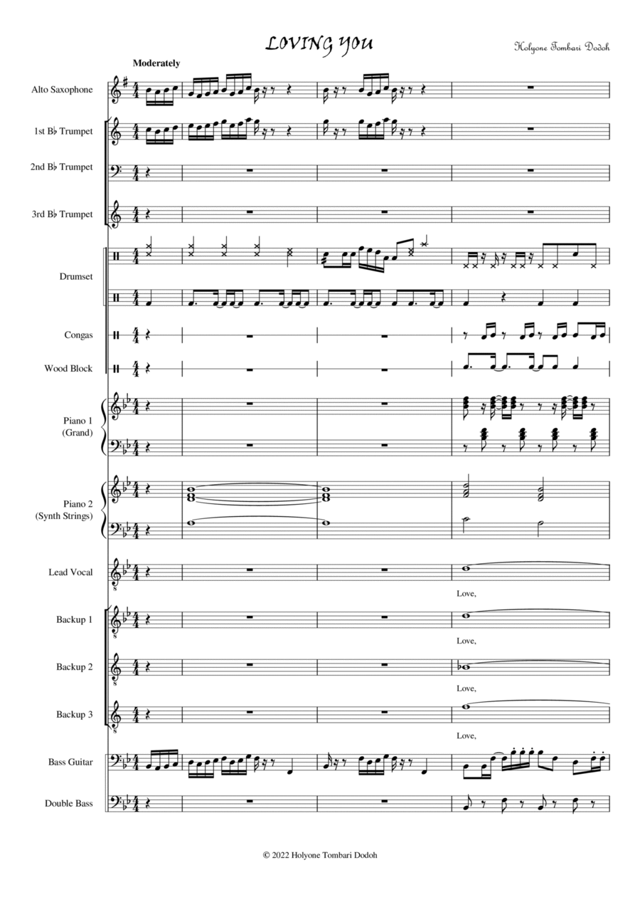 Loving You Jazz Ensemble scores gallery preview page 1